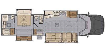 2022 Renegade Explorer 40ERB floorplan