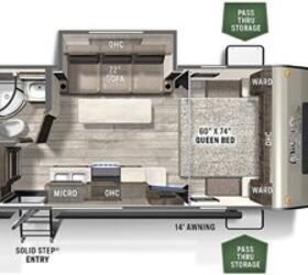 2022 Forest River Flagstaff Micro Lite 21FBRS floorplan