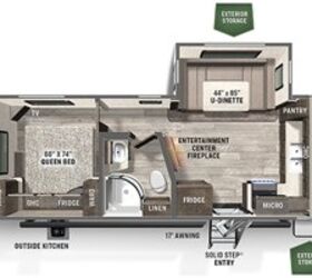 2022 Forest River Flagstaff Micro Lite 25FKS floorplan