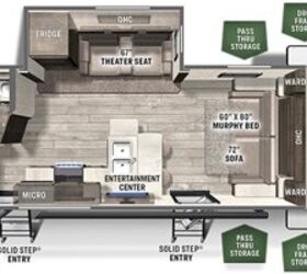 2022 Forest River Flagstaff Micro Lite 25FBS floorplan
