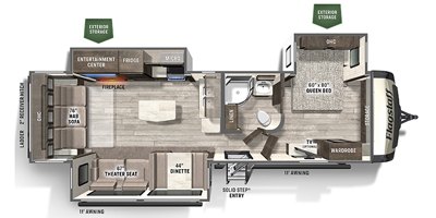2022 Forest River Flagstaff Super Lite 29RLBS floorplan