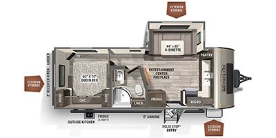 2022 Forest River Rockwood Mini Lite 2506S floorplan