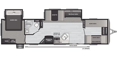 2022 Keystone Springdale (East) 38BH floorplan