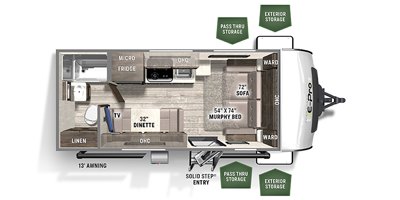 2022 Forest River Flagstaff E-Pro E19FD floorplan