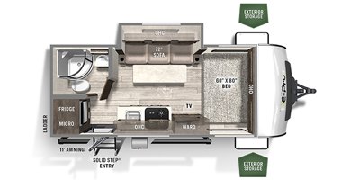 2022 Forest River Flagstaff E-Pro E19FBS floorplan