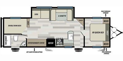 2022 Forest River Wildwood X-Lite West 271BHXL floorplan