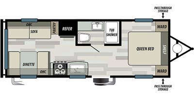 2022 Forest River Wildwood Select West 208RD floorplan