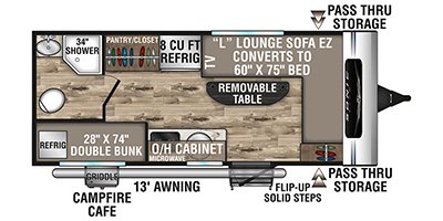 2022 Venture Sonic Lite SL160VBH floorplan