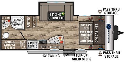 2022 Venture Sonic X SN220VRBX floorplan