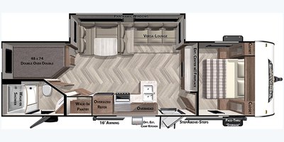 2022 Forest River Wildwood X-Lite Northwest 263BHXL floorplan