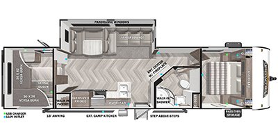 2022 Forest River Wildwood Northwest 29VBUD floorplan