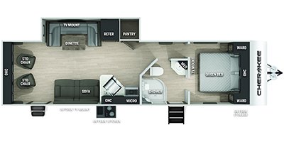 2022 Forest River Cherokee 274AK floorplan