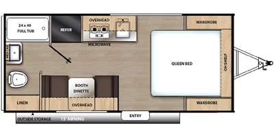 2022 Coachmen Catalina Summit Series 7 174FB floorplan