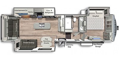 2022 Dutchmen Astoria Fifth Wheel Platinum 3173RLP floorplan