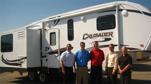 prime time delivers first crusader fifth wheel