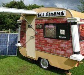 Small Trailer Converted Into Movie House