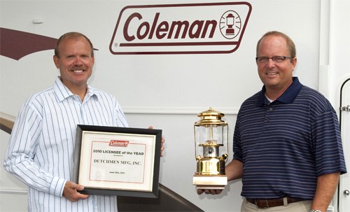 dutchmen rv receives the 2010 coleman licensee of the year award