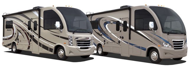 thor motor coach releases 2016 axis and vegas motorhomes