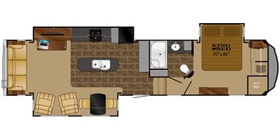 2017 Heartland Bighorn BH 3570 RS floorplan