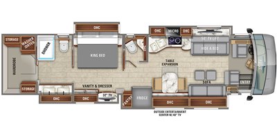 2020 Entegra Coach Cornerstone 45F floorplan