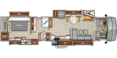 2020 Entegra Coach Cornerstone 45Y floorplan