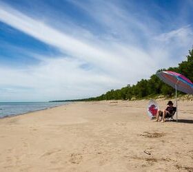 discovering ontario s beaches by rv, The 40 km long Long Point beach