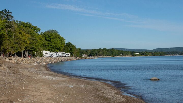 discovering ontario s beaches by rv, Georgian Bay views from Meaford Memorial Park